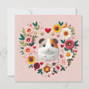 Valentinstag Meerschweinchen Feiertagskarte