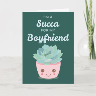 Valentinstag Mein Freund mit Kawaii Sukkulent Karte
