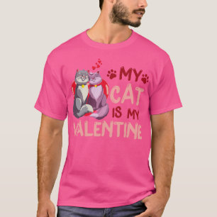 Valentinstag meine Katze ist meine Valentinerkatze T-Shirt