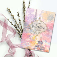 Valentinstag Meine Liebe Eiffelturm Wasserfarbe