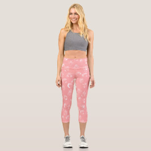 Valentinstag menschliche Herzen rosa Capri Leggings