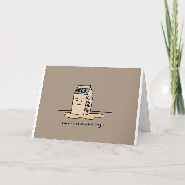 Valentinstag - Milch Feiertagskarte (Vorderseite)