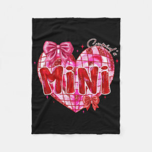 Valentinstag Mimi Kokette Bogen Disco Herz Oma Mo Fleecedecke
