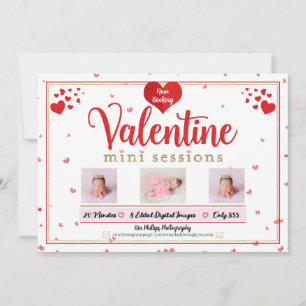 Valentinstag Mini-Sessions Fotografie Minis Foto Einladung
