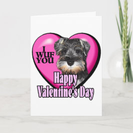 Valentinstag Miniatur Schnauzer Feiertagskarte