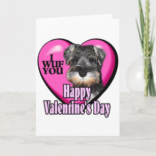 Valentinstag Miniatur Schnauzer Feiertagskarte