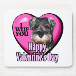 Valentinstag Miniatur Schnauzer Mousepad