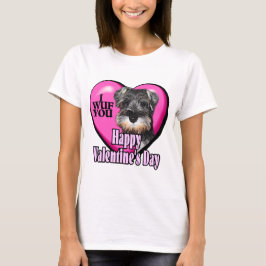 Valentinstag Miniatur Schnauzer T-Shirt