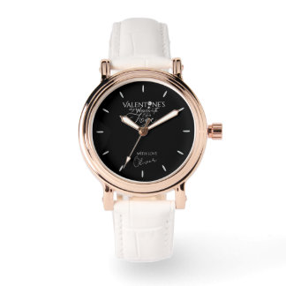 Valentinstag Minimalistische Lettering Armbanduhr