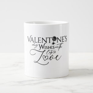 Valentinstag Minimalistische Lettering Jumbo-Tasse
