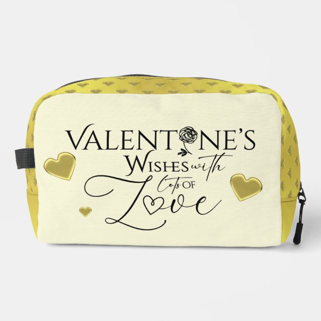 Valentinstag Minimalistische Lettering Waschbeutel (Vorderseite)