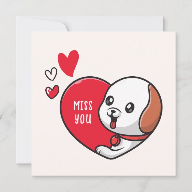 Valentinstag, Miss dich Einladung (Vorderseite)