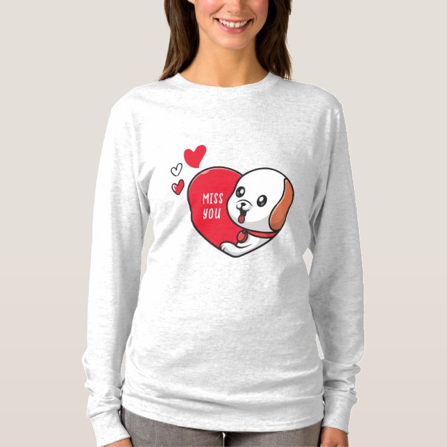 Valentinstag, Miss dich T-Shirt (Vorderseite)