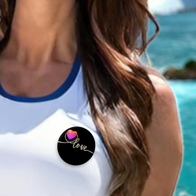 Valentinstag mit Kanarienvogel Button (Von Creator hochgeladen)