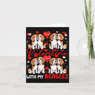 Valentinstag Mit Meinen Beagles Paaren Hunde Kostü Karte