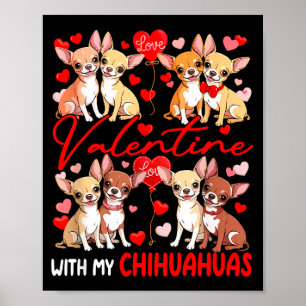 Valentinstag mit meinen Chihuahuas Paarhunde Kostü Poster