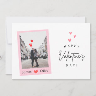 Valentinstag mit Minimalistischem Foto Feiertagskarte