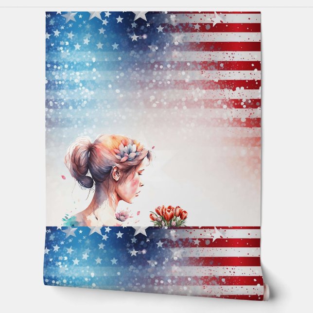 Valentinstag mit Patriotischem Flair Tapete (Abrollen)