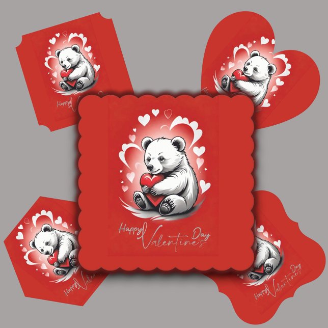 Valentinstag mit reichem Teddybär Untersetzer (Von Creator hochgeladen)