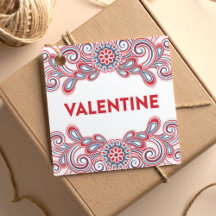 Valentinstag mit rosa Blume und Wirbel