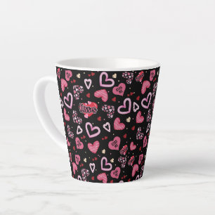Valentinstag mit rosa Herzchen Milchtasse