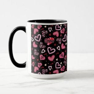 Valentinstag mit rosa Herzchen Tasse