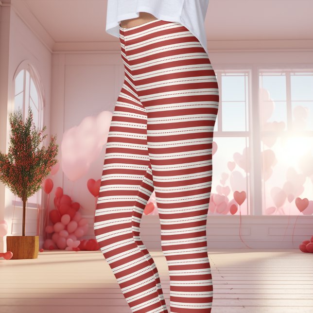 Valentinstag mit Rot und Weiß Leggings (Von Creator hochgeladen)