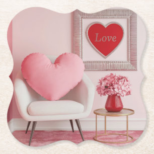 Valentinstag Mitte Jahrhundert Modernes Untersetze Untersetzer