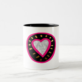 Valentinstag Moderne Herzvorlage Tasse