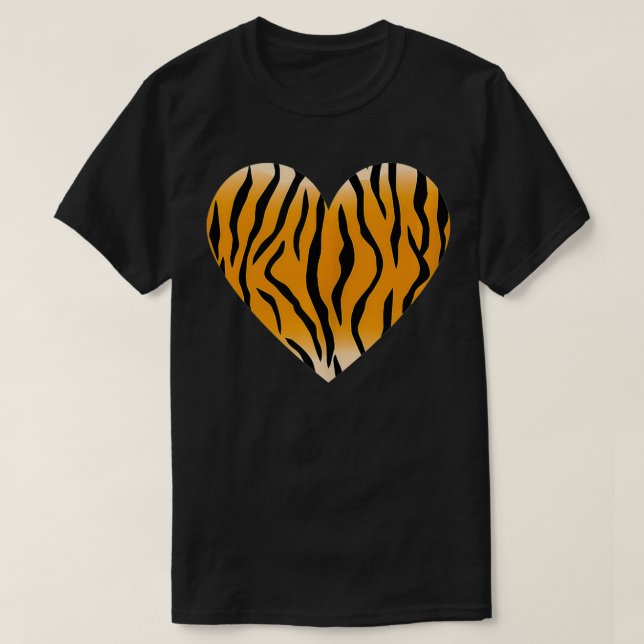 Valentinstag Modisch Tiger Stripe Muster H T-Shirt (Design vorne)