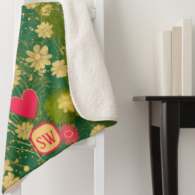 Valentinstag, Monogramm, Moos Sherpadecke (Von Creator hochgeladen)