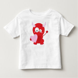 Valentinstag Monster, Niedliches Monster, Herz Kleinkind T-shirt