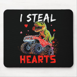 Valentinstag Monster Truck Trex Junge Kleinkind I Mousepad