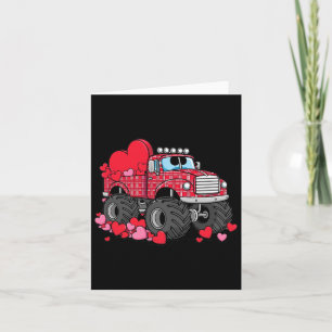 Valentinstag-Monstertruck mit Herzen Karo-Bo Karte