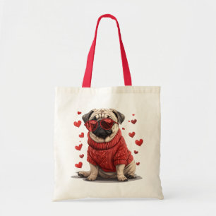 Valentinstag Mops Dog Tragetasche