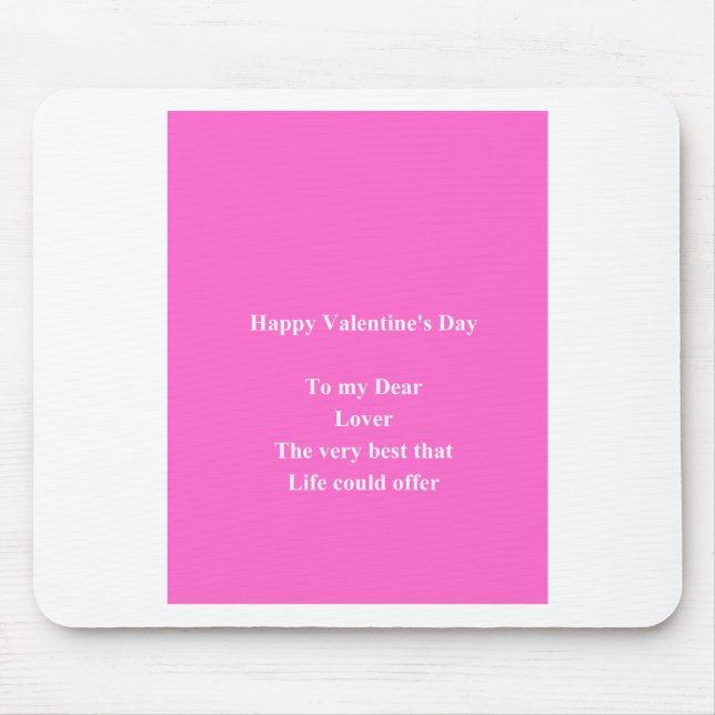 Valentinstag Mousepad (Vorne)