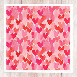 Valentinstag Multi Hearts Muster Liebe Serviette