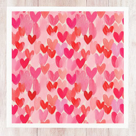 Valentinstag Multi Hearts Muster Liebe Serviette