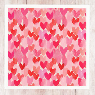 Valentinstag Multi Hearts Muster Liebe Serviette