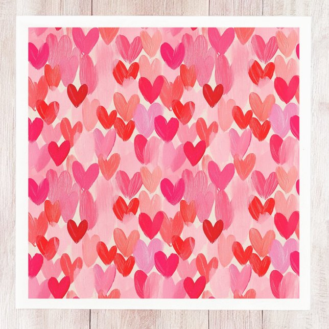 Valentinstag Multi Hearts Muster Liebe Serviette (Von Creator hochgeladen)