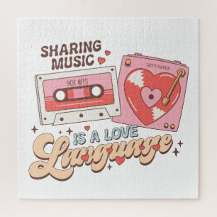 Valentinstag Musik teilen ist eine Liebessprache Puzzle