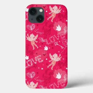 Valentinstag-Muster mit Amor Case-Mate iPhone Hülle