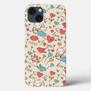 Valentinstag-Muster mit Amor Case-Mate iPhone Hülle