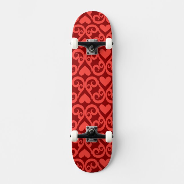 Valentinstag-Muster Skateboard (Vorderseite)