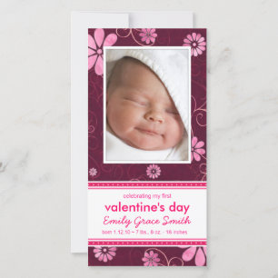 Valentinstag - Neue Baby-Ankündigung Feiertagskarte