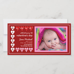 Valentinstag - Neue Baby-Ankündigung Feiertagskarte