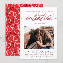 Valentinstag Neue Baby Foto Schwangerschaft Ankündigung