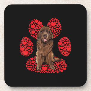 Valentinstag Newfie dog Liebe paart gift Getränkeuntersetzer