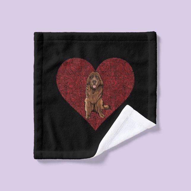 Valentinstag | Newfie Lover Present Waschlappen (Waschlappen)