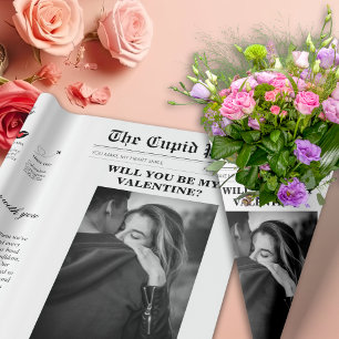 Valentinstag Newspaper Unsere Liebe Story Time Lin Geschenkpapier